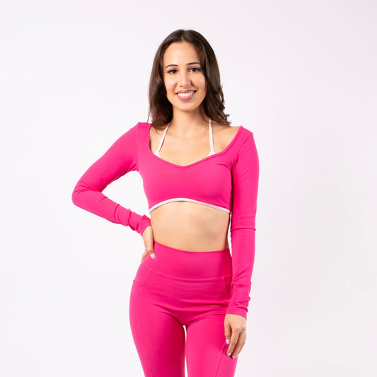 Luna Crop Top - Pink